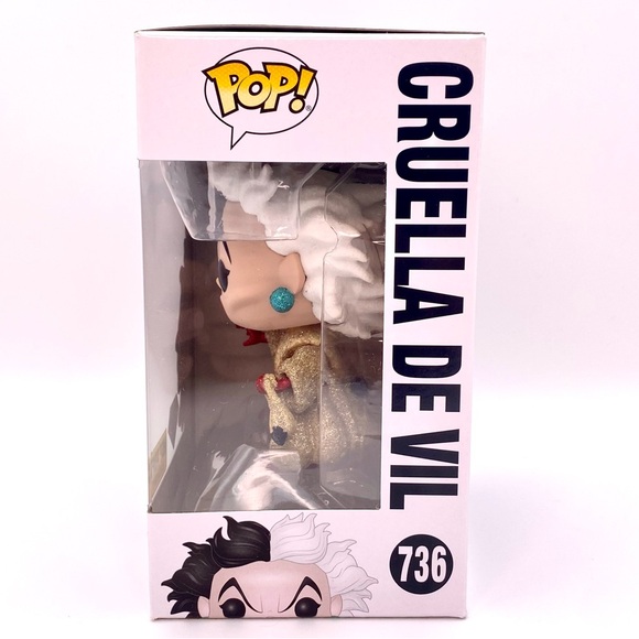 Funko Pop Disney Villains Cruella De Vil 736 Emma Stone Vaulted Figure Exclusive - Picture 4 of 9